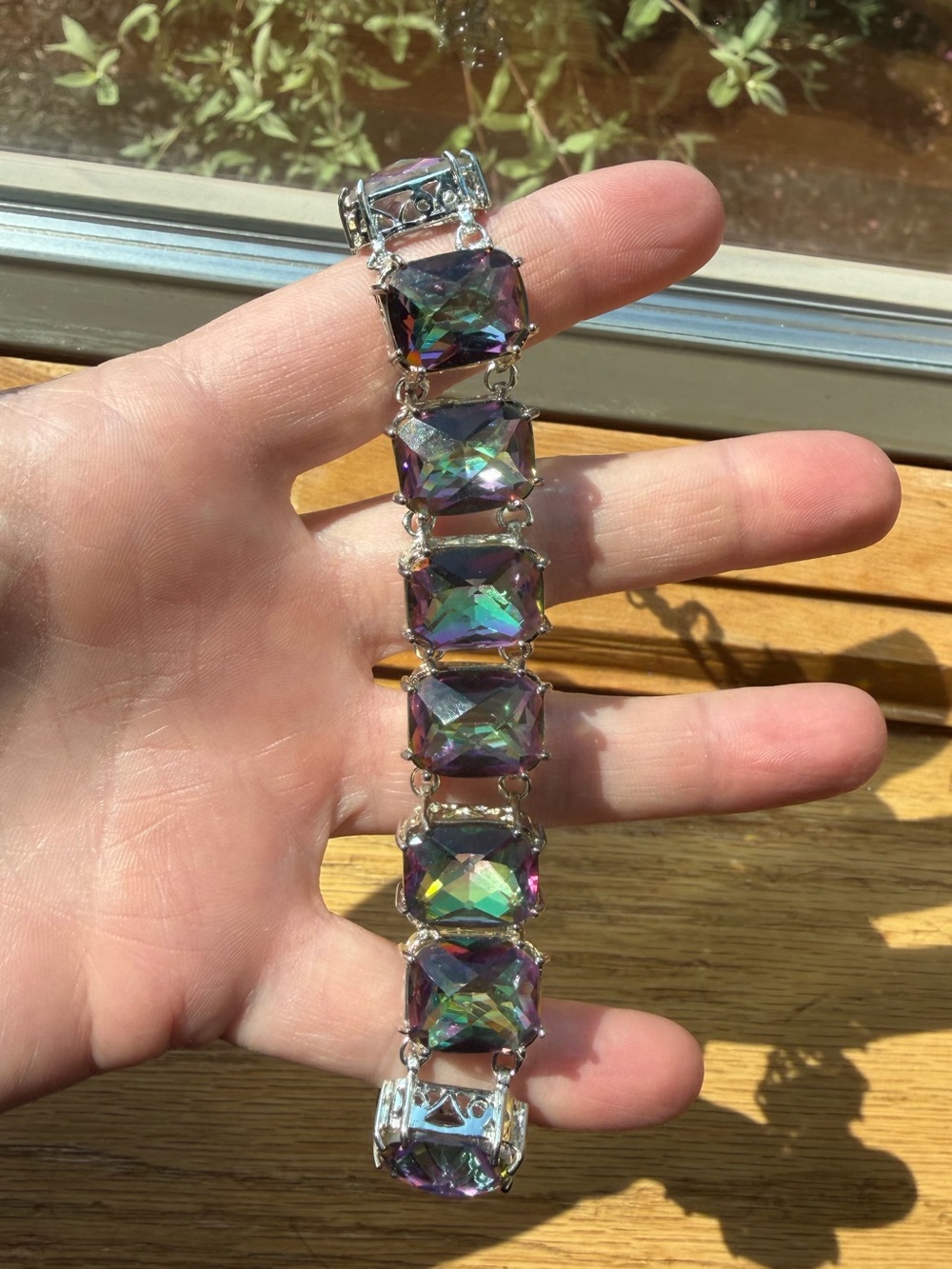 925 STERLING SILVER MYSTIC TOPAZ BRACELET - Picture 8 of 13